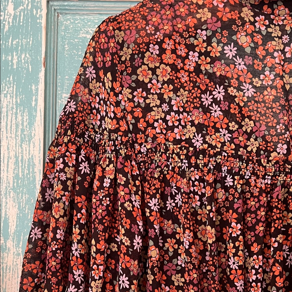 Free People dress Bonnie Dusk Combo button up Small EUC no flaws cottagecore - Picture 12 of 13